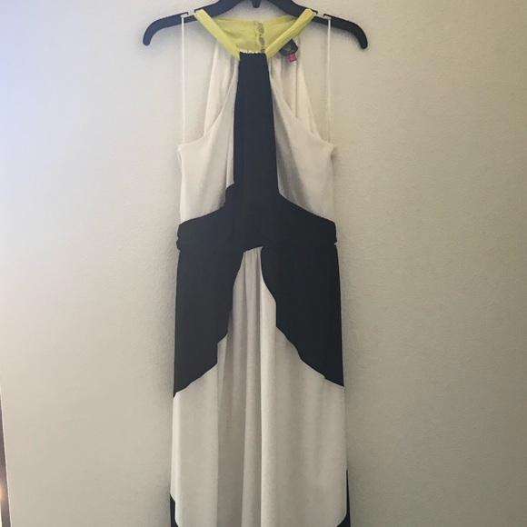 vince camuto black and white dress